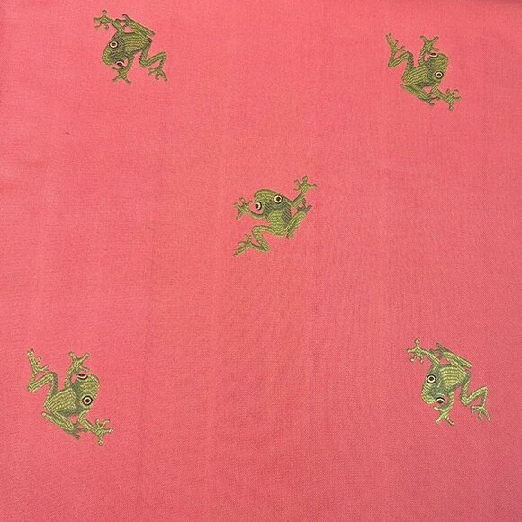 Other - Frog Upholstery Fabric Yardage 52 x 54 Heavy Weight 1.4 Yards Coral Pink Woven